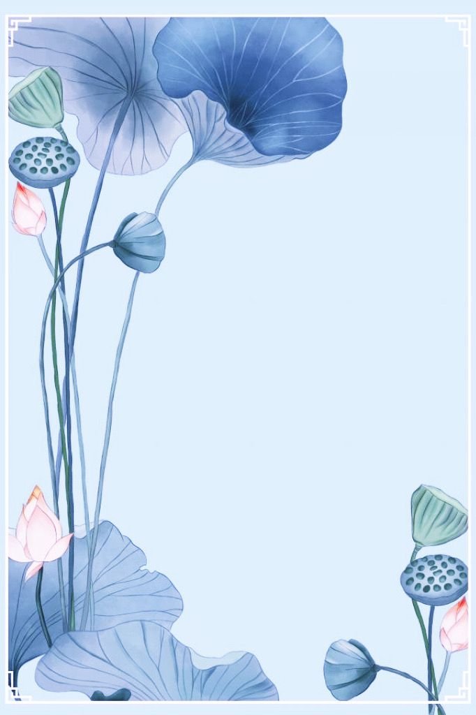 decor lotus bleu gauche
