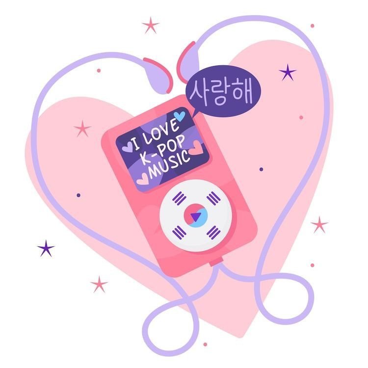 coeur avec symbole kpop